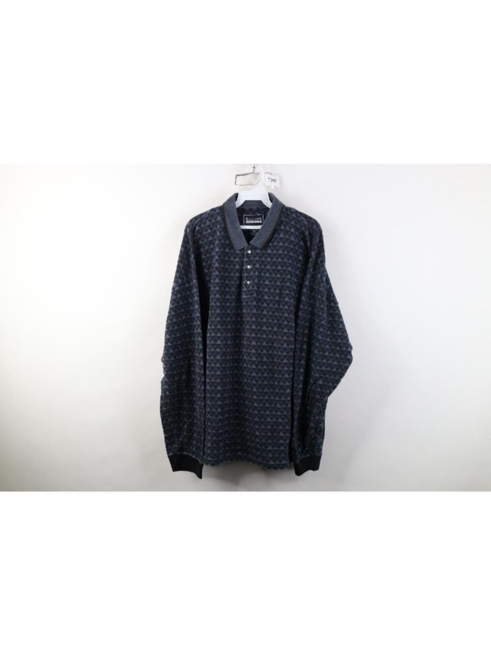Vintage 90s Streetwear Mens 2XL Faded Heavyweight Knit Long Sleeve Rugby Polo